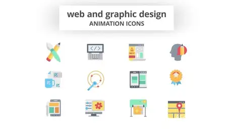 Web & Graphic Design - Animation Icons Freebies template preview