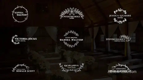 Wedding Lower Thirds Freebies template preview