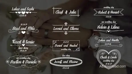 Wedding Titles Elegant Freebies template preview