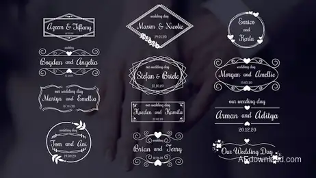Wedding Titles Pack Freebies template preview