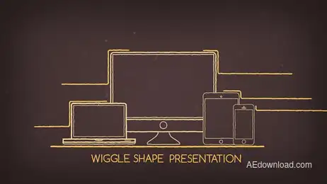 Wiggle Shape Presentation Freebies template preview