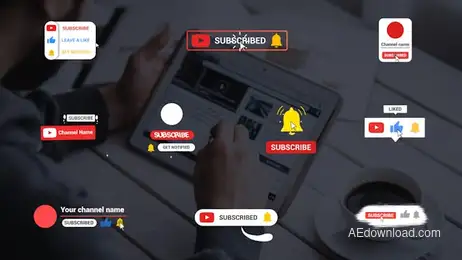 Youtube Lower Thirds Freebies template preview