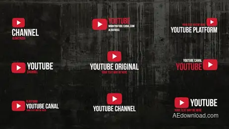 Youtube Lower Thirds & Titles V.2 Freebies template preview