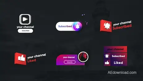 Youtube Subscribe Elements V3 Freebies template preview