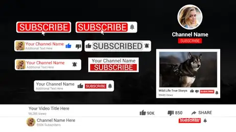 Youtube Subscribe Freebies template preview
