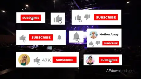 YouTube Subscribe Like Notification Freebies template preview