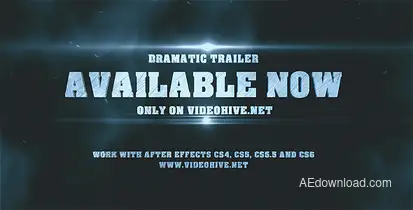 Dramatic Epic Trailer Video Displays template preview