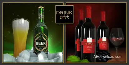 Drink Pack 2-in-1 Video Displays template preview