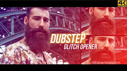 Dubstep Glitch Opener - 4K Video Displays template preview