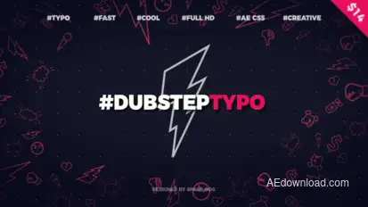 Dubstep Typography (opener) Video Displays template preview