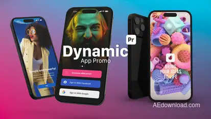 Dynamic App Promo for Premiere Pro Premiere Pro template preview