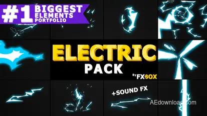 Dynamic ELECTRIC Elements Video Displays template preview