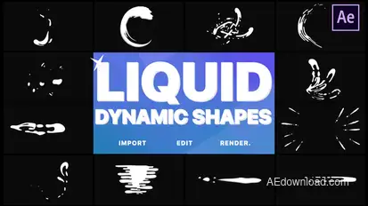 Dynamic Liquid Shapes | After Effects Video Displays template preview