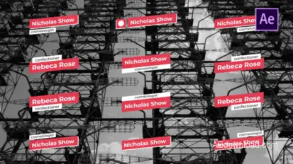 Dynamic Lower Thirds Video Displays template preview