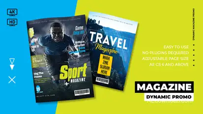 Dynamic Magazine Promo Video Displays template preview