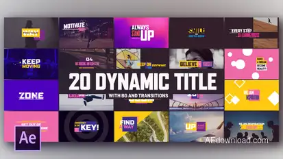 Dynamic Modern Titles I Backgrounds Video Displays template preview