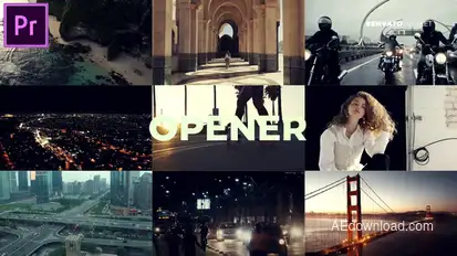 Dynamic Multiscreen Opener | MOGRT Premiere Pro template preview