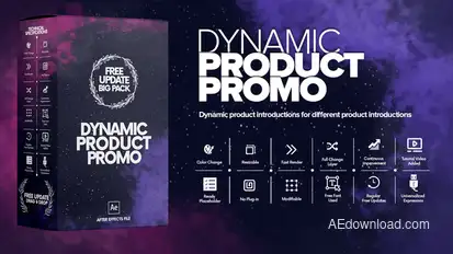 Dynamic Product Promo Video Displays template preview