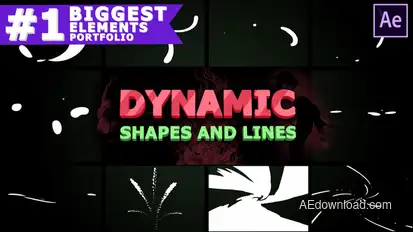 Dynamic Shapes and Lines | After Effects Video Displays template preview