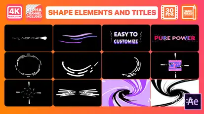 Dynamic Shapes And Titles | After Effects Video Displays template preview