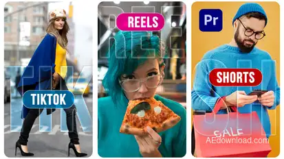 Dynamic Slideshow Vertical - Instagram Reels, TikTok, Shorts Premiere Pro template preview