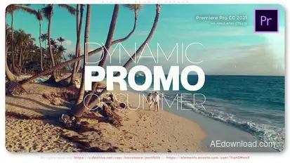 Dynamic Summer Opener Premiere Pro template preview