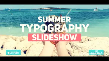 Dynamic Summer Slideshow Video Displays template preview