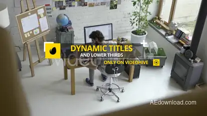 Dynamic Titles and Lower Thirds Video Displays template preview