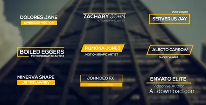 Dynamic Titles Video Displays template preview