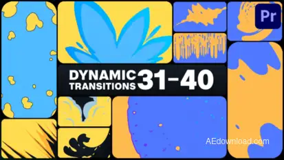 Dynamic Transitions for Premiere Pro Premiere Pro template preview