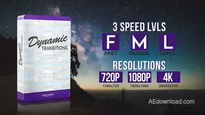 Dynamic Transitions Video Displays template preview