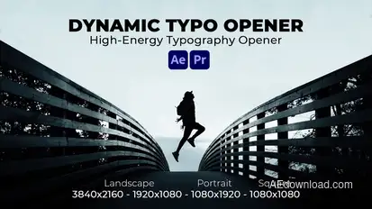 Dynamic Typo Opener Video Displays template preview