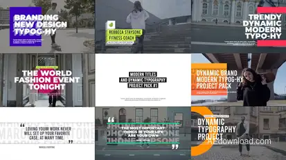 Dynamic Typography V1 Video Displays template preview