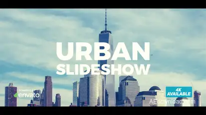 Dynamic Urban Slideshow Video Displays template preview