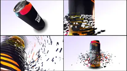 E3d Beer Can Commercial Video Displays template preview