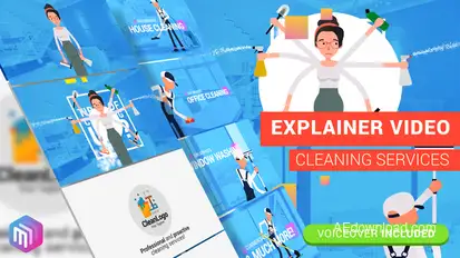 Edit Explainer Video | Cleaning Services Video Displays template preview