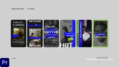 Education Vertical Promo | MOGRT Premiere Pro template preview