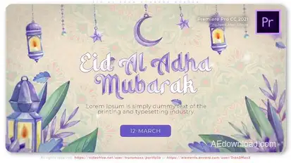 Eid Al Adha Mubarak Opener Premiere Pro template preview