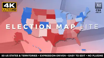 Election Map LITE Video Displays template preview