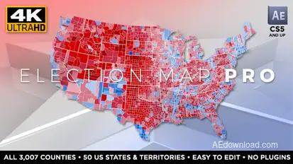 Election Map PRO Video Displays template preview