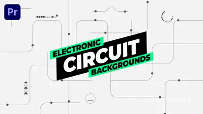 Electronic Circuit Backgrounds Premiere Pro template preview
