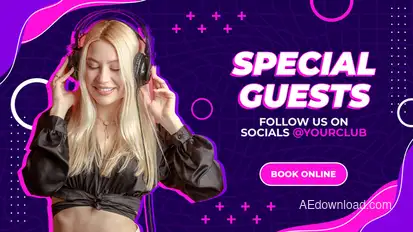 Electronic Music Fest Promo MOGRT Premiere Pro template preview