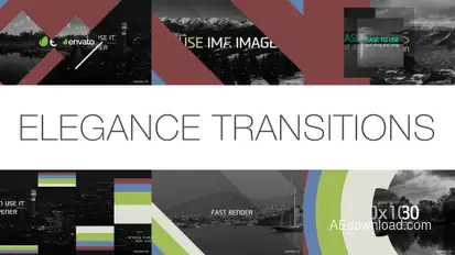 Elegance of Transitions PACK 30 Items Video Displays template preview