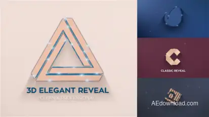 Elegant 3D Reveals Video Displays template preview
