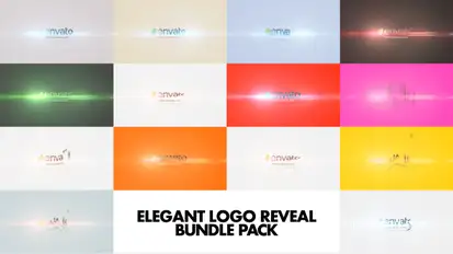Elegant Logo Reveal Bundle Pack Video Displays template preview