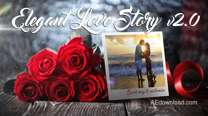 Elegant Love Story Video Displays template preview