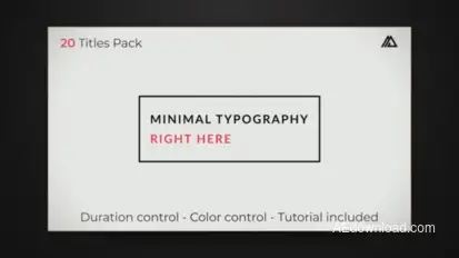 Elegant Minimal Titles Pack Video Displays template preview