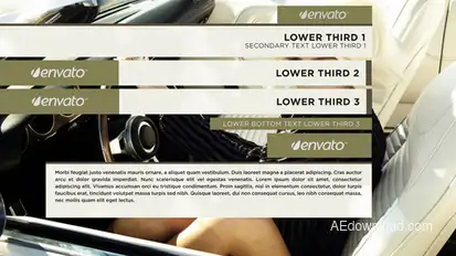 Elegant Minimalist Lower Third Video Displays template preview