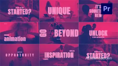 Elegant Typography Titles Premiere Pro template preview