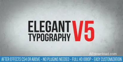 Elegant Typography V5 Video Displays template preview